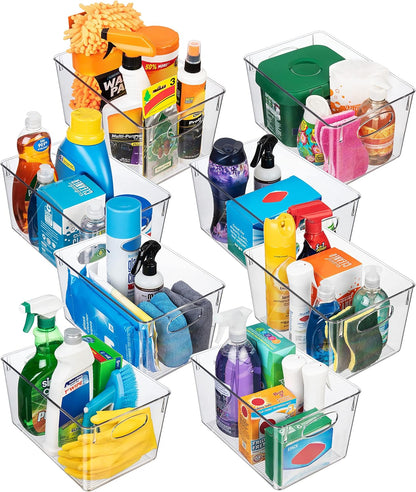 CLEARSPACE Plastic Storage Bins With lids – Perfect Kitchen Fridge Organizer, Pantry Organization, Cabinet Organizers (4 Pack)