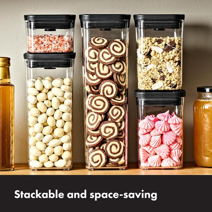 OXO Good Grips POP Container - Airtight Food Storage - Big Square Short 2.8 Qt Ideal for 5 lbs of sugar, cookies or crackers