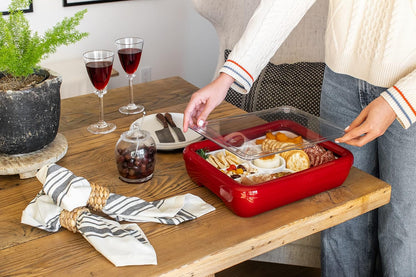 Fancy Panz Deviled Egg Tray - Portable Deviled Egg Carrier Insert Holds 20 Eggs - Fits Strawberries, Stuffed Mushrooms & More - Reusable Serving Tray for Parties & Potlucks