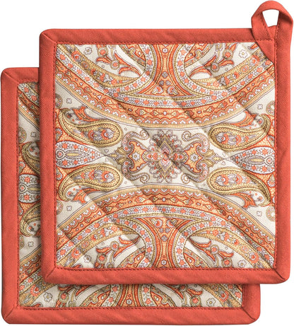 Maison d' Hermine Pot Holders 100% Cotton Potholders (8" x 8") - Colors A