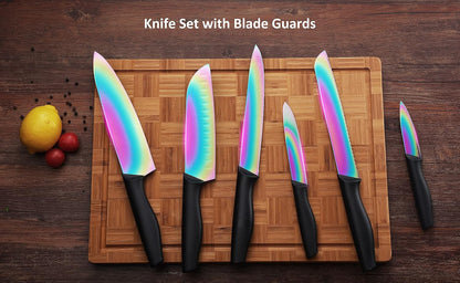 Marco Almond Kitchen Knife Set Chef Knife Set Black