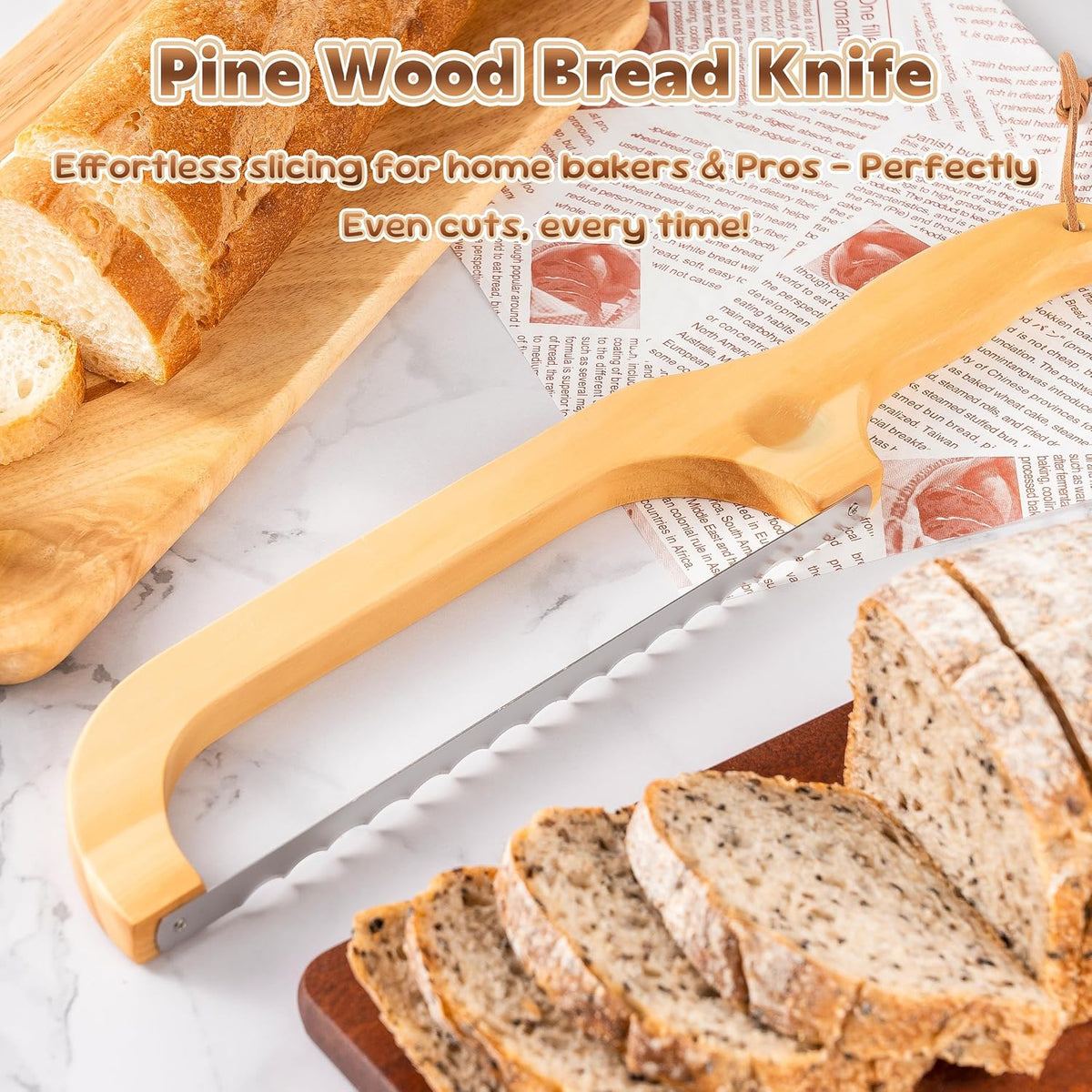 Sourdough Bread Knife for Homemade Bread Cutter, Bread Slicer for Homemade