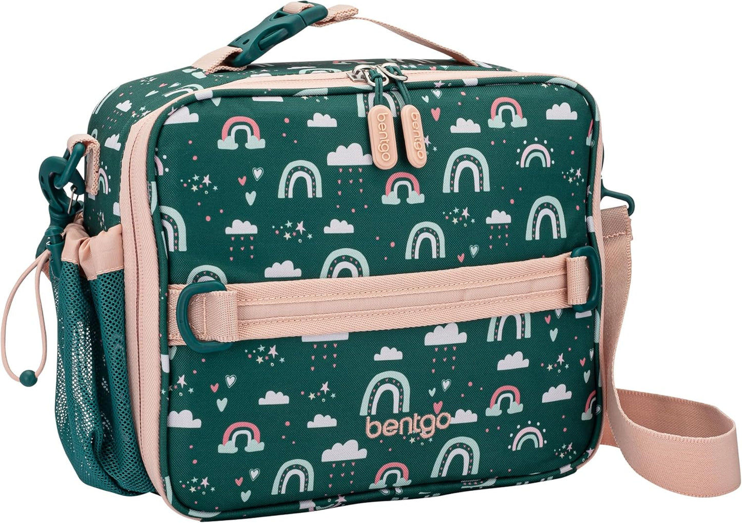 Bentgo Kids Lunch Bag - Durable, Double-Insulated Lunch Bag for Kids 3+; Holds Lunch Box, Water Bottle, & Snacks; Easy-Clean Water-Resistant Fabric & Multiple Zippered Pockets (Mermaid)