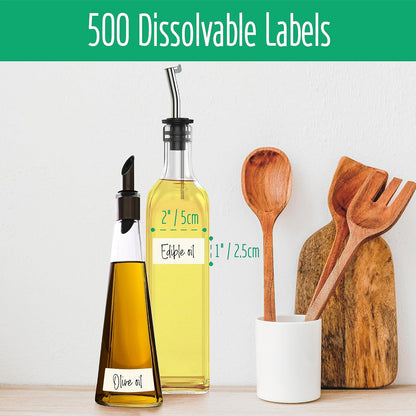 500 Freezer Refrigerator Food Labels Reminder Water Oil Resistant in Roll with Perforation Line,Removable Adhesive
