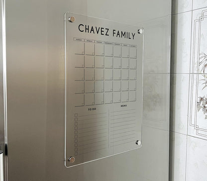 Refrigerator Planner - Magnetic Personalized Calendar 2026, Magnetic Fridge Monthly Planner, Monthly and Weekly Fridge Calendar