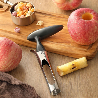 Apple Corer Remover Tool, Ergonomics Handle with Sharp Serrated Blade