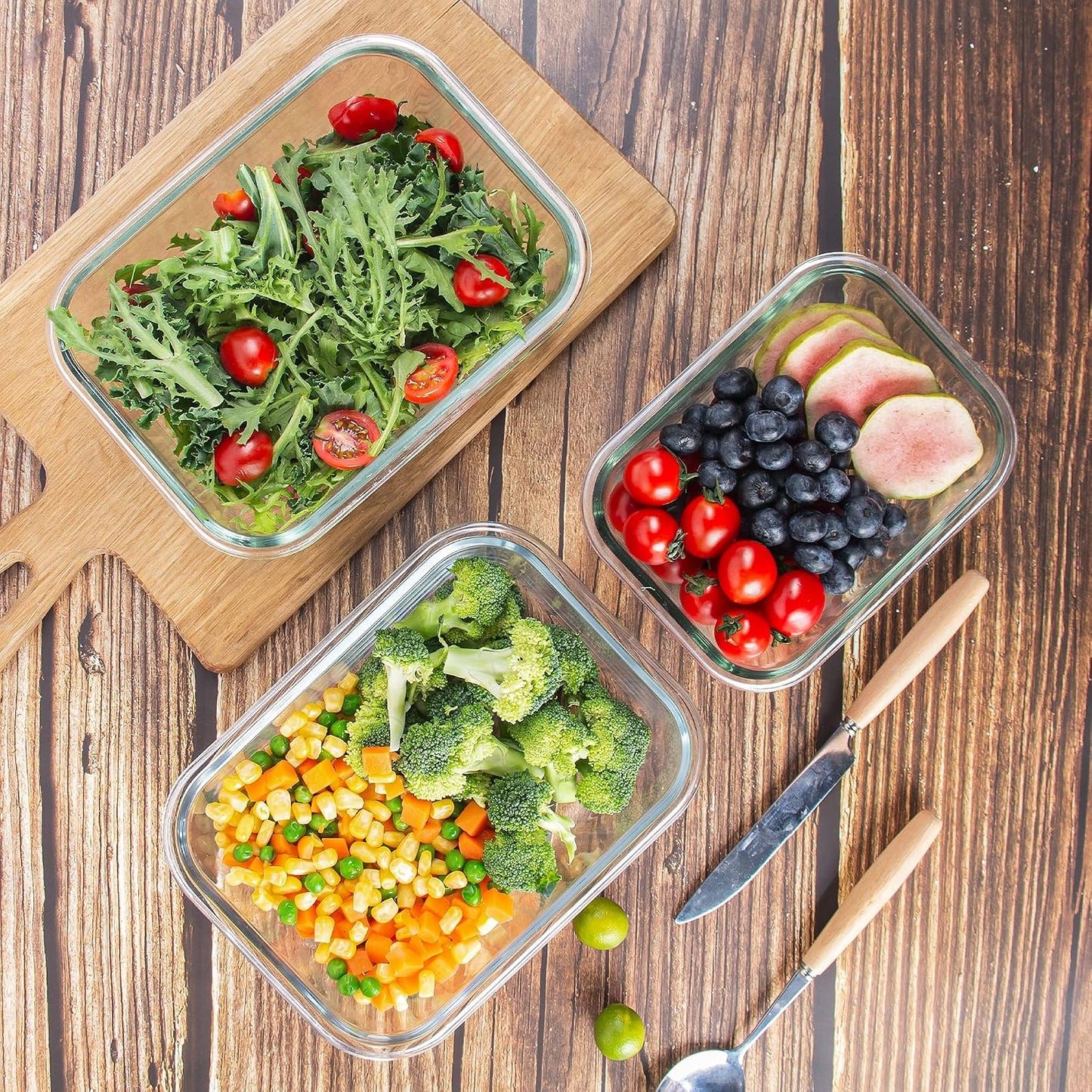 10 Pack Glass Food Storage Containers, Glass Meal Prep Containers with Lids Leak Proof, Microwave & Freezer Safe (34oz & 12oz)
