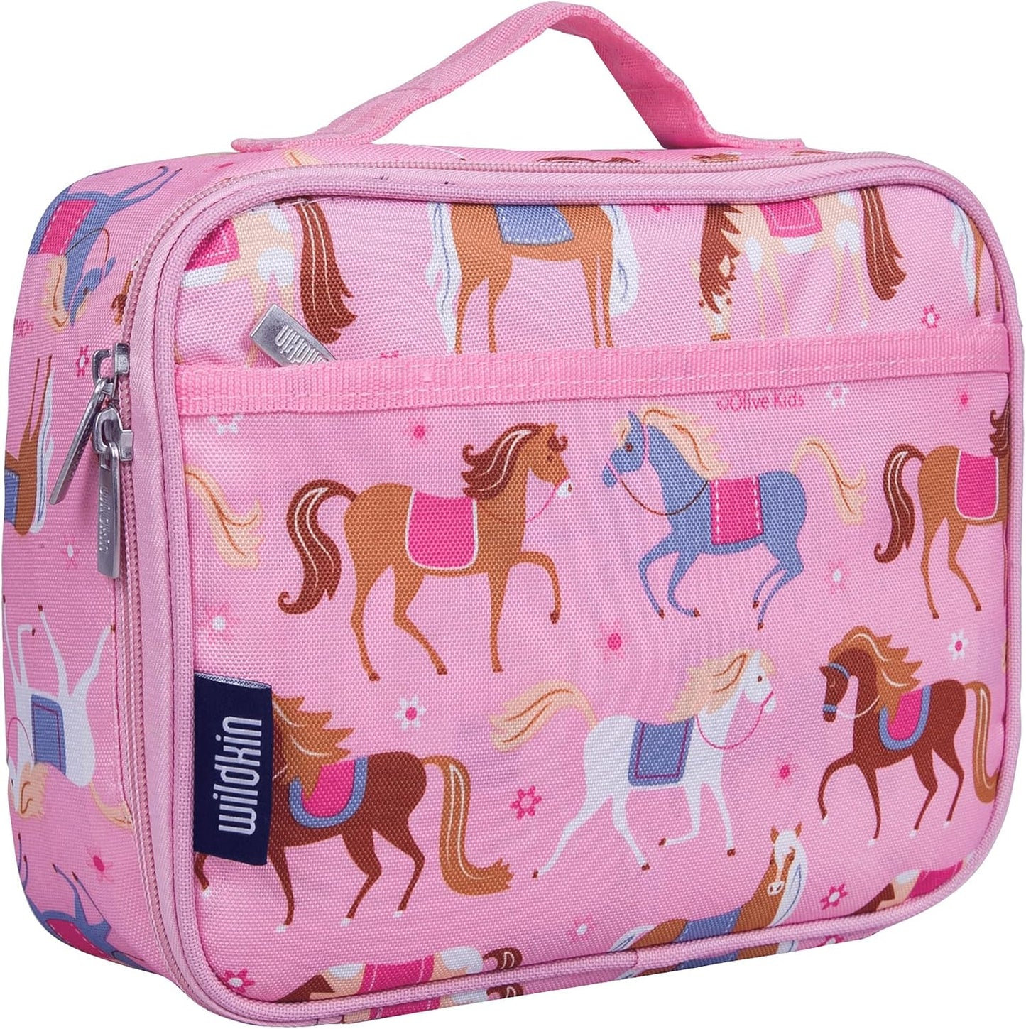 Wildkin Kids Insulated Lunch Box, Keeps Food Hot or Cold, BPA-Free with Mesh Pockets & Easy-Clean Lining – Ideal for School, Travel & Daycare – Holographic