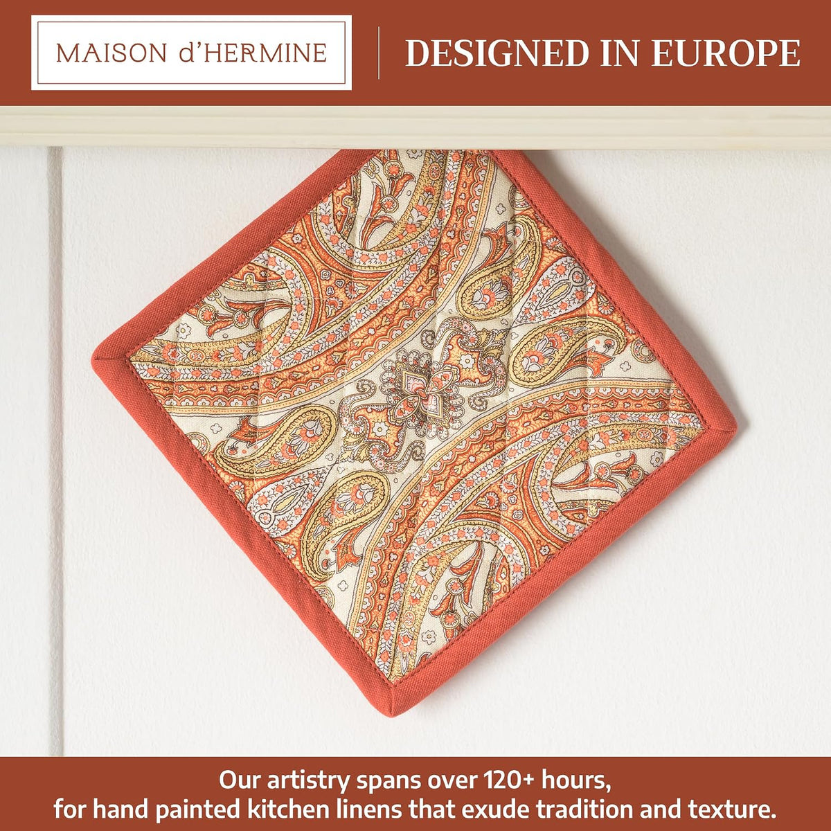 Maison d' Hermine Pot Holders 100% Cotton Potholders (8" x 8") - Colors A