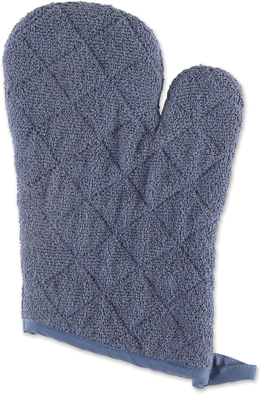 DII Basic Terry Collection 100% Cotton Quilted, Oven Mitt, Brown, 2 Piece