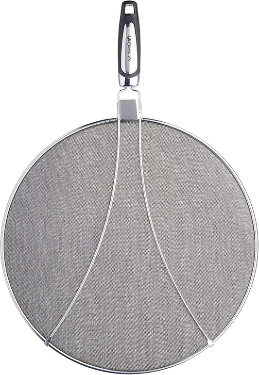 MasterClass Splatter Guard, Stainless Steel, Odour-Resistant, 33 cm (13"), Silver