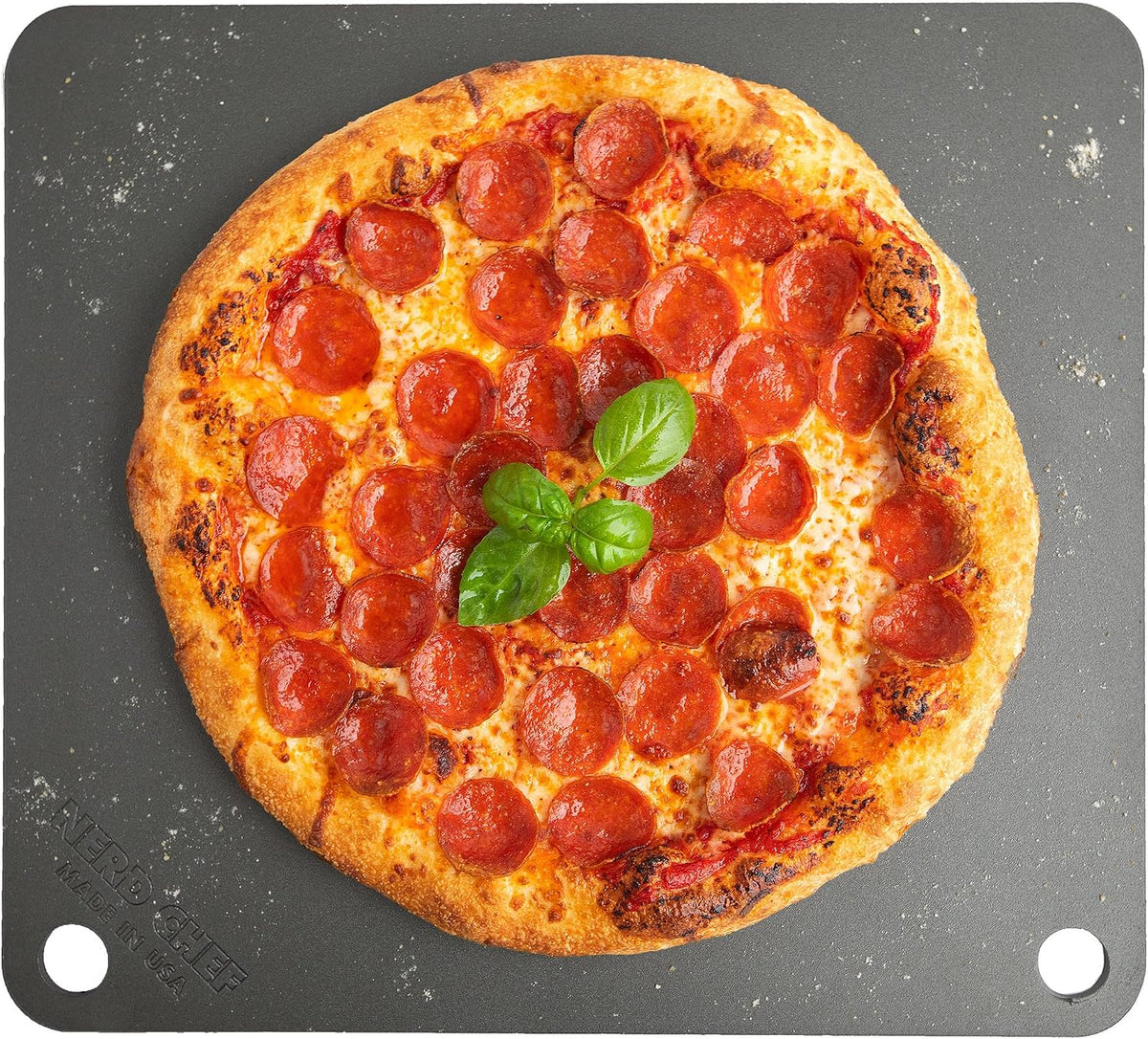 NerdChef Steel Stone - High Performance Pizza Baking | Made in USA (14.5" x 16") - (.375" Thick - Pro)