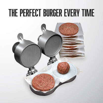 Weston Burger Press, Makes 4 1/2" Diameter Patties for Hamburger, Crab Cakes, Sausage, 1/4lb to 3/4lb, Single, Non-stick Heavy-Duty Cast Aluminum (07-0301)