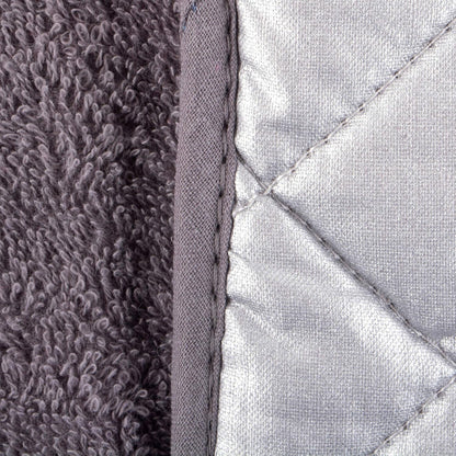 DII Basic Terry Collection 100% Cotton Quilted, Oven Mitt, Brown, 2 Piece