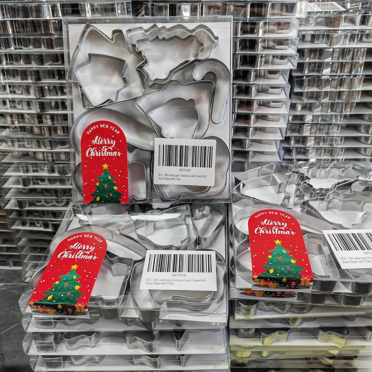 MrCookie 4" Large Christmas Cookie Cutters Set,Thickened Stainless Steel