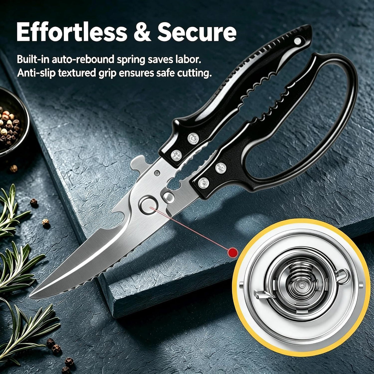 Heavy Duty Poultry Shears, Multi-functional Kitchen Scissors