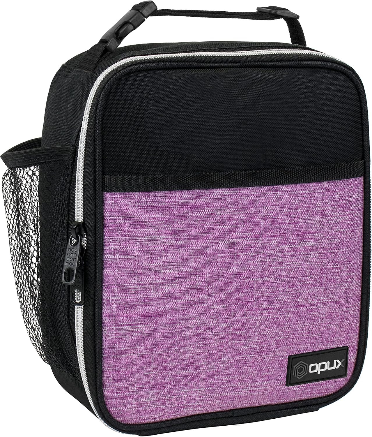opux Premium Insulated Lunch Box, Soft School Lunch Bag for Kids Boys Girls, Leakproof Small Lunch Pail Men Women Work, Reusable Compact Cooler Tote Lunchbox for Office Adult, Black