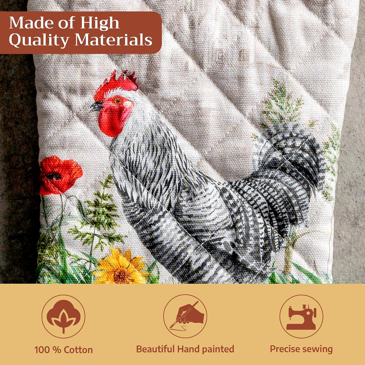 Maison d' Hermine Pot Holders 100% Cotton Potholders (8" x 8") - Colors B