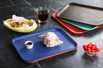 New Star Foodservice Fast Food Tray, Set of 12 (Black, 12 by 16-Inch)