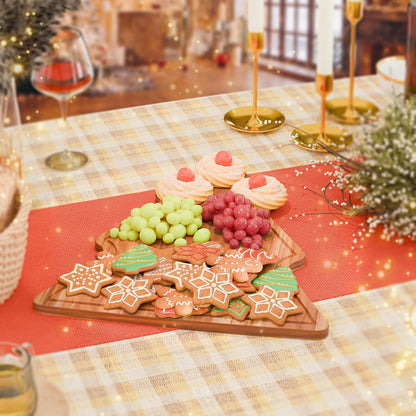 New – Reindeer Charcuterie Board – Acacia Wood Christmas Cutting Board (17x13in) Holiday Serving Tray, Winter Cheese Board, Wooden Christmas Platter & Kitchen Decor Gift for Festive Entertaining