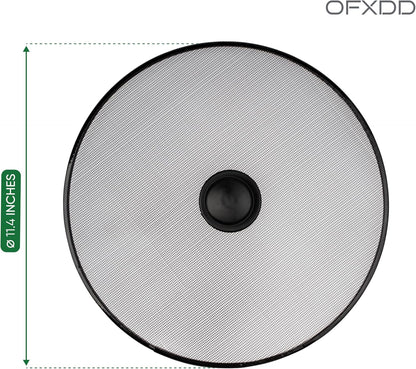 Stainless Steel Splatter Screen with Lid for Cooking - Set of 3: 8,2", 10", 11,4" - Splatter Grease Guard for Kitchen Stove - Anti Oil Splash Frying Shield
