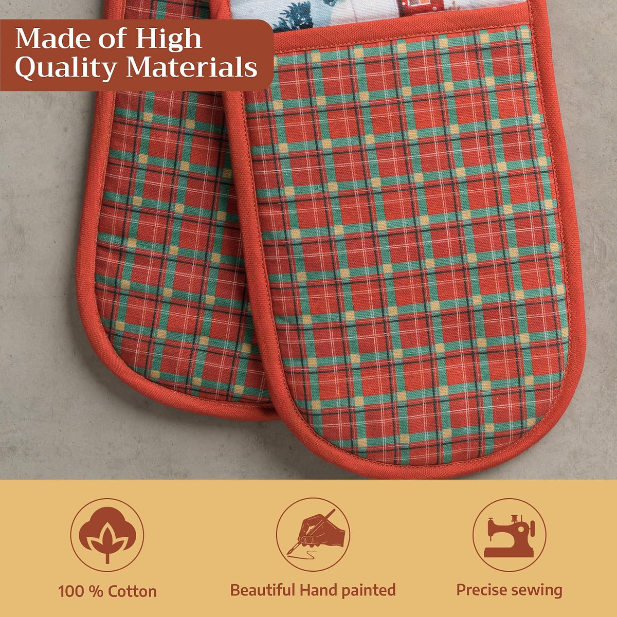 Maison d' Hermine Pot Holders 100% Cotton Potholders (8" x 8") - Colors A