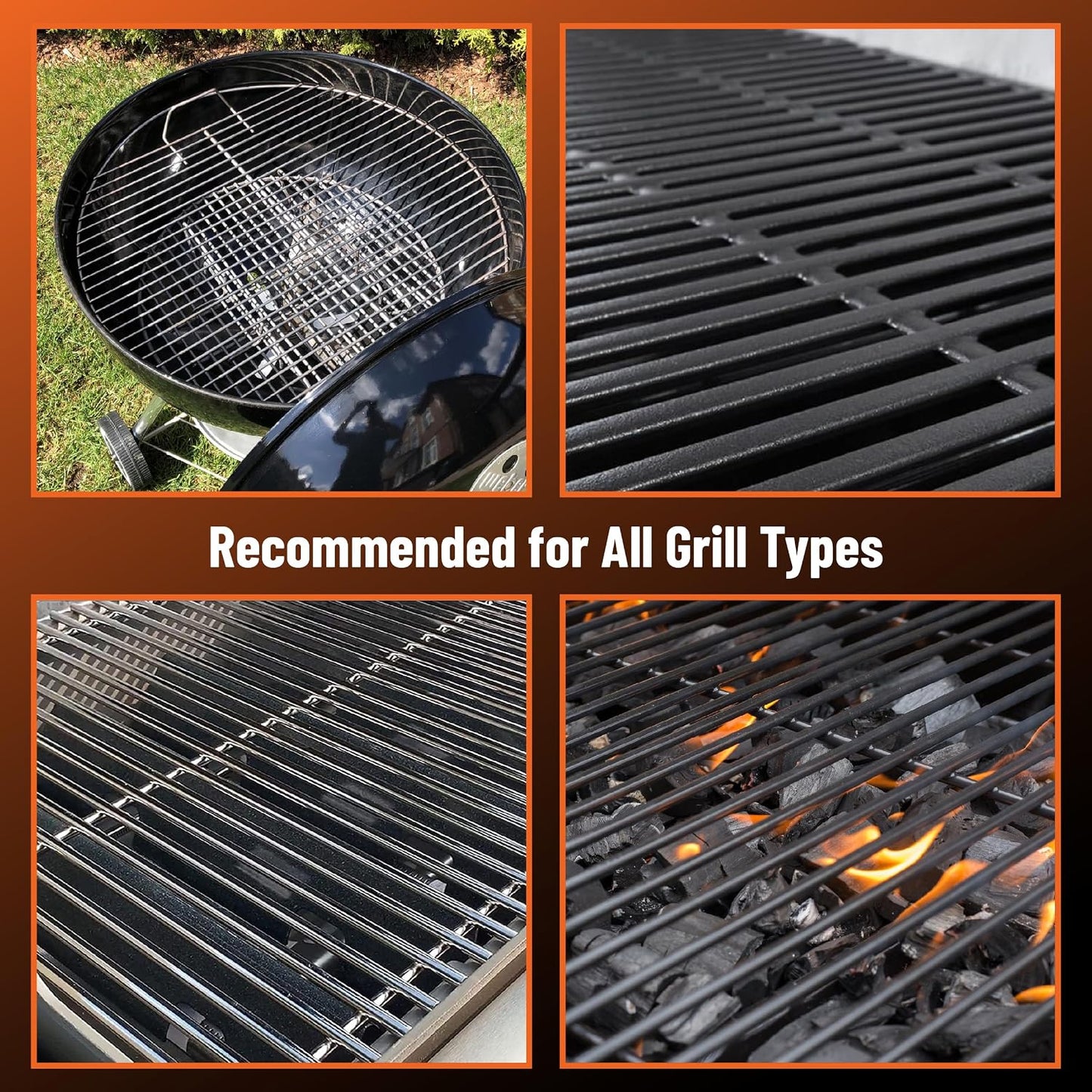 UNCO- 3-Sided Grill Brush - Stainless Steel, 12.2" - BBQ Grill Cleaner Brush