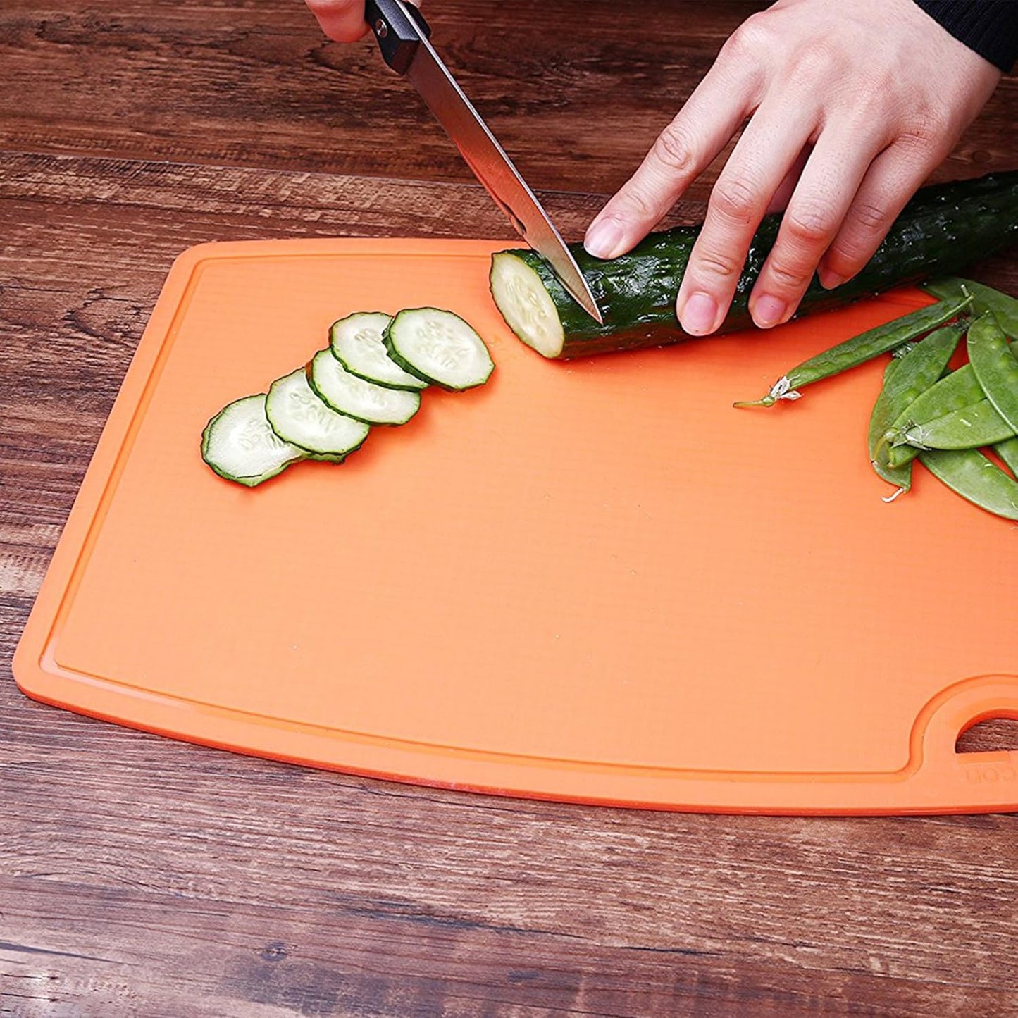Liflicon Thick Cutting Boards for Kitchen Silicone Chopping Board Set of 2 Mid 12.6'' x 9.1”,Mini 9.1”x7.1” Non-slip Deep Drip Juice Groove Easy Grip Handle,Dishwasher Safe-Red