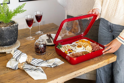 Fancy Panz Deviled Egg Tray - Portable Deviled Egg Carrier Insert Holds 20 Eggs - Fits Strawberries, Stuffed Mushrooms & More - Reusable Serving Tray for Parties & Potlucks