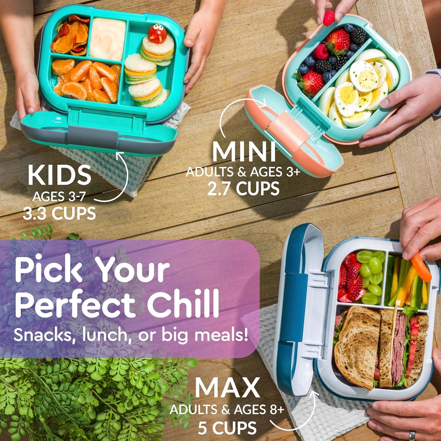 Bentgo Chill Kids Leak-Proof Lunch Box - 4-Compartment Bento Box with Built-In Ice Pack, 3.3 Cup Capacity, PFAS & BPA-Free, Microwave & Dishwasher Safe, Ideal Size for Ages 3 to 7 (Truly Teal)