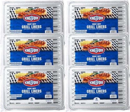 Kingsford Extra Tough Aluminum Grill Liners, Disposable Foil Grill Toppers for Outdoor Grills, Helps Keep Food and Sauce from Falling Through Grates, 16 x 11.75 in, 14 Count