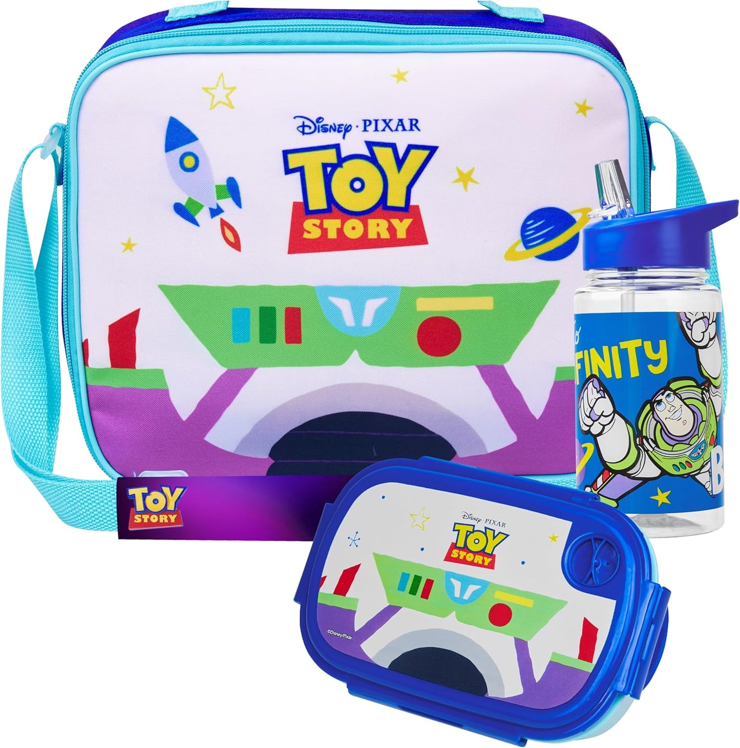 Get Trend SpongeBob Squarepants Water Bottle Lunch Box Lunch Bag Kids Set 3 Pcs Insulated Snack Bag for School Travel Gifts for Kids (Blue SpongeBob)