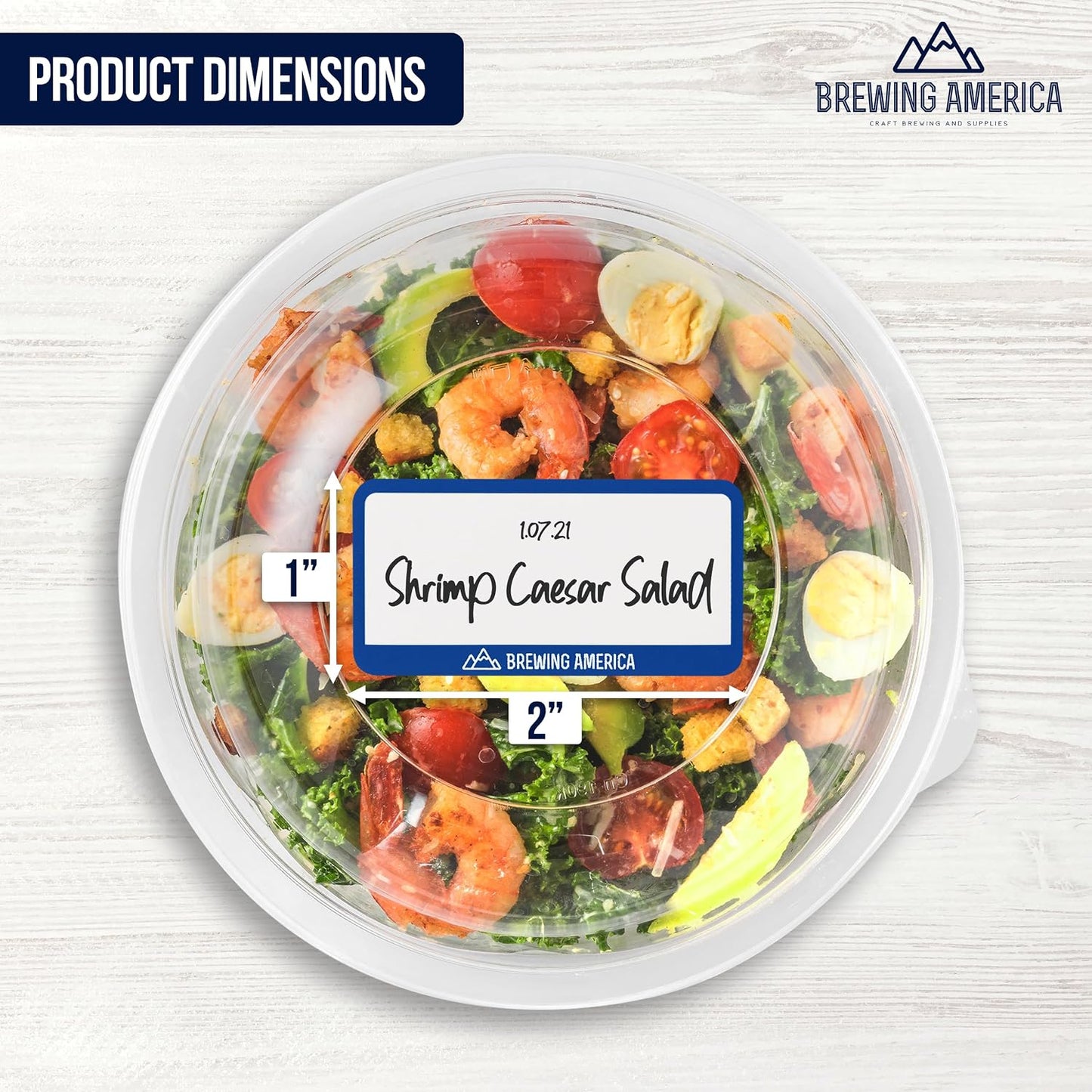 Dissolvable Food Labels for Food Containers - 250qty Made in USA - 1x2 Inches - Wash-Off Labels for Meal Prep, Pantry, Freezer and Mason Jars – No Scrubbing, No Residue - Teal