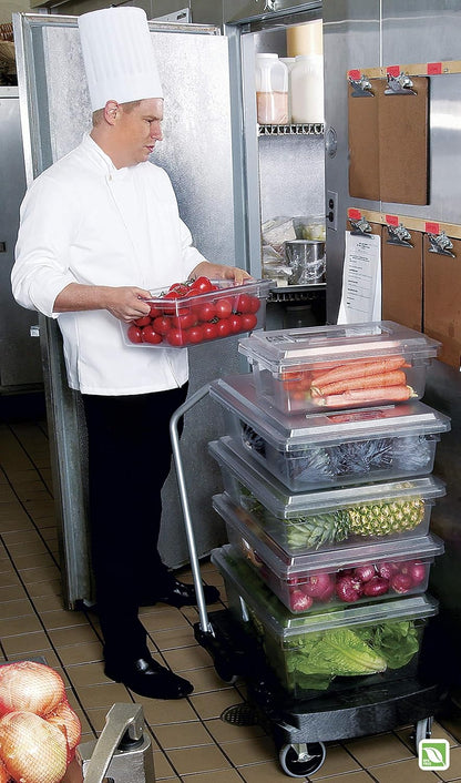 Rubbermaid Commercial Products Polycarbonate Food Storage Box/Tote, 2 Gallon, Clear, for Restaurant/Kitchen/Cafeteria