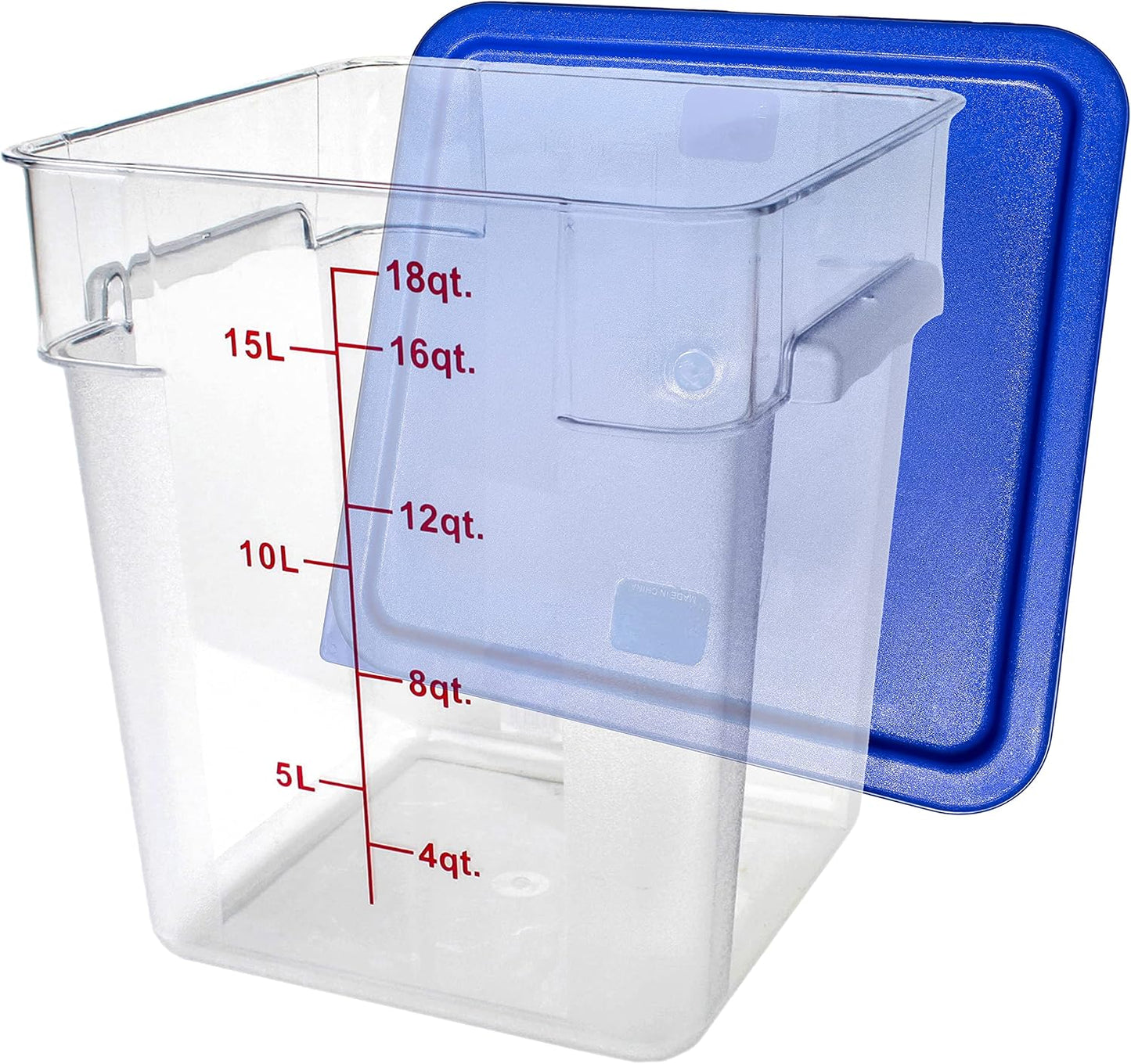 Tiger Chef Food Storage Containers with Lids - Plastic Container Set for Pantry Storage- 12 Qt Commercial Grade for Sugar, Flour, Cereal, Dry Goods