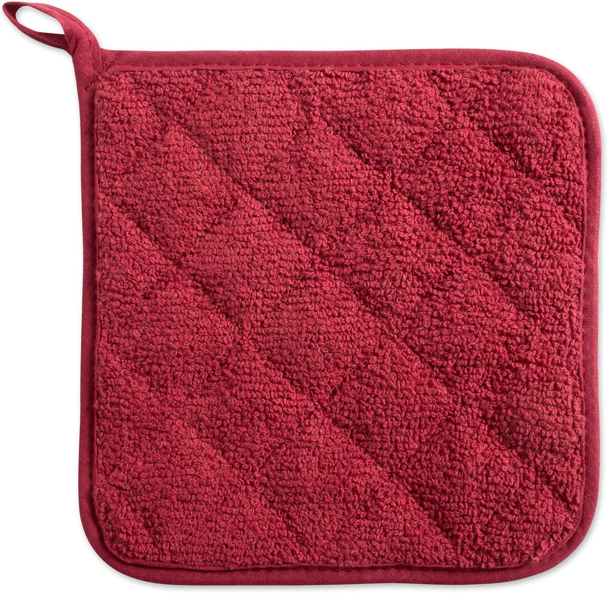DII Basic Terry Collection Quilted 100% Cotton, Potholder, Nautical Blue