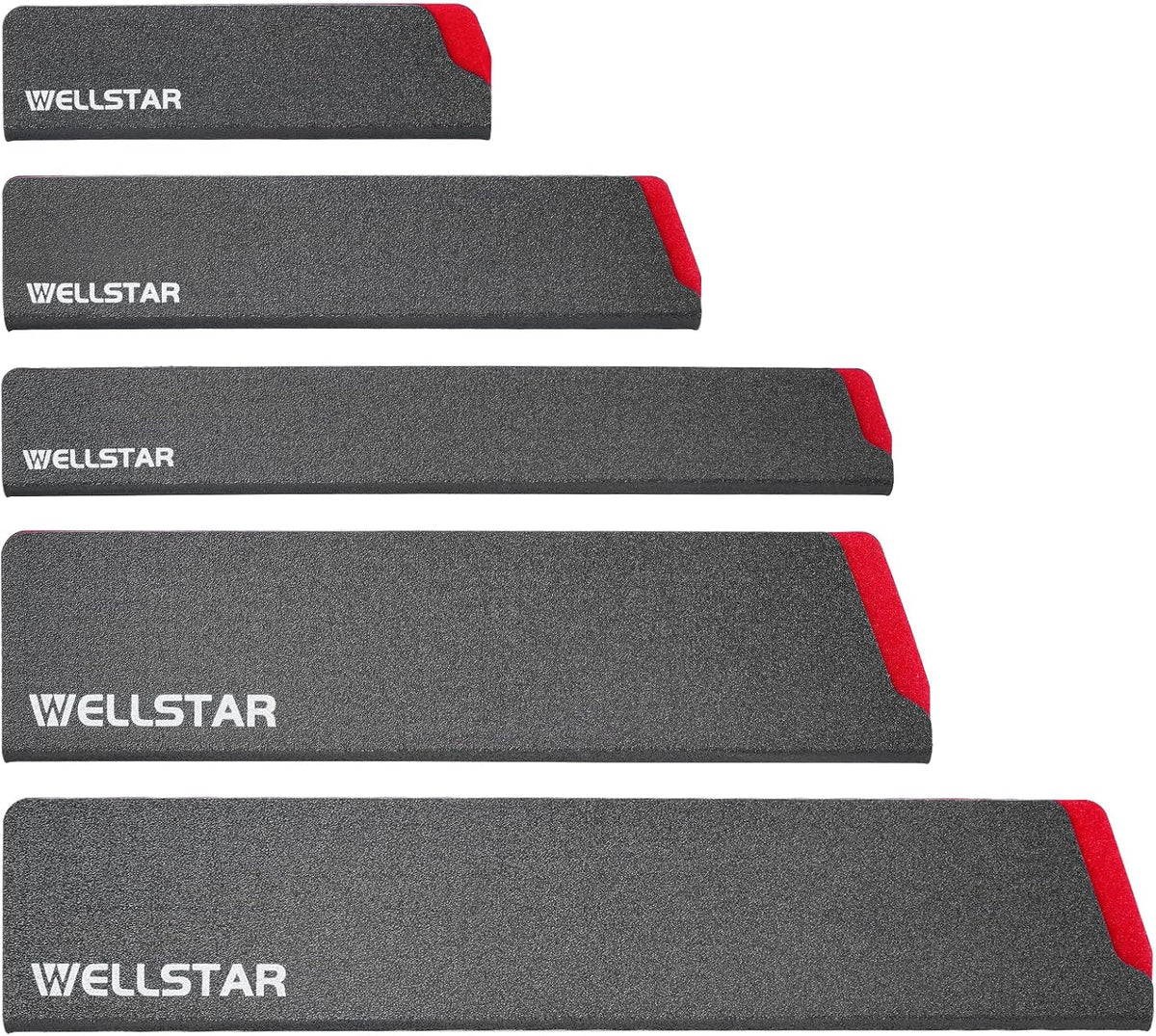 WELLSTAR Knife Edge Guards 8 Inch, Universal Blade Covers, BPA Free ABS Protective Blade Sheaths, Non-Scratch Felt Lining Kitchen Knives Covers (Knives not included)