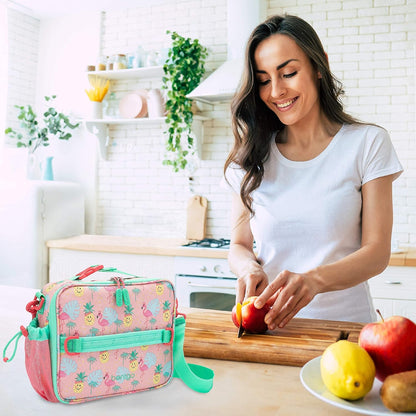 Bentgo Kids Lunch Bag - Durable, Double-Insulated Lunch Bag for Kids 3+; Holds Lunch Box, Water Bottle, & Snacks; Easy-Clean Water-Resistant Fabric & Multiple Zippered Pockets (Mermaid)