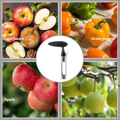 Apple Corer Remover Tool, Ergonomics Handle with Sharp Serrated Blade
