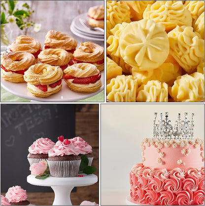 12 PCS Large Piping Tips, Stainless Steel Icing Tips Set for Cupcake Cake