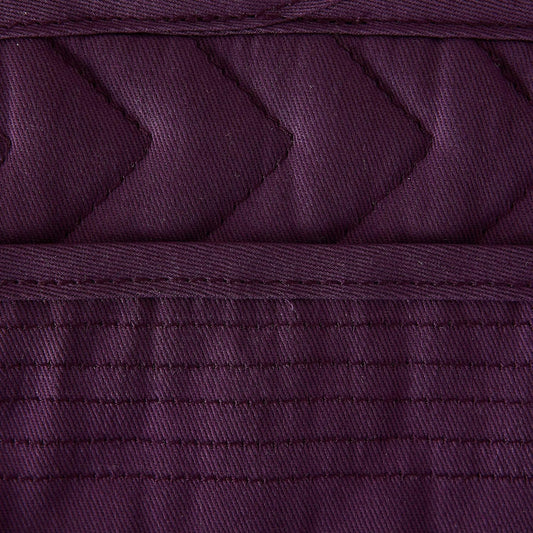 DII Heat Resistant Quilted Cotton Pot Holder Set, Designed with Space to Personalize Allowing a Customized Design, 7x9, Eggplant, 3 Count
