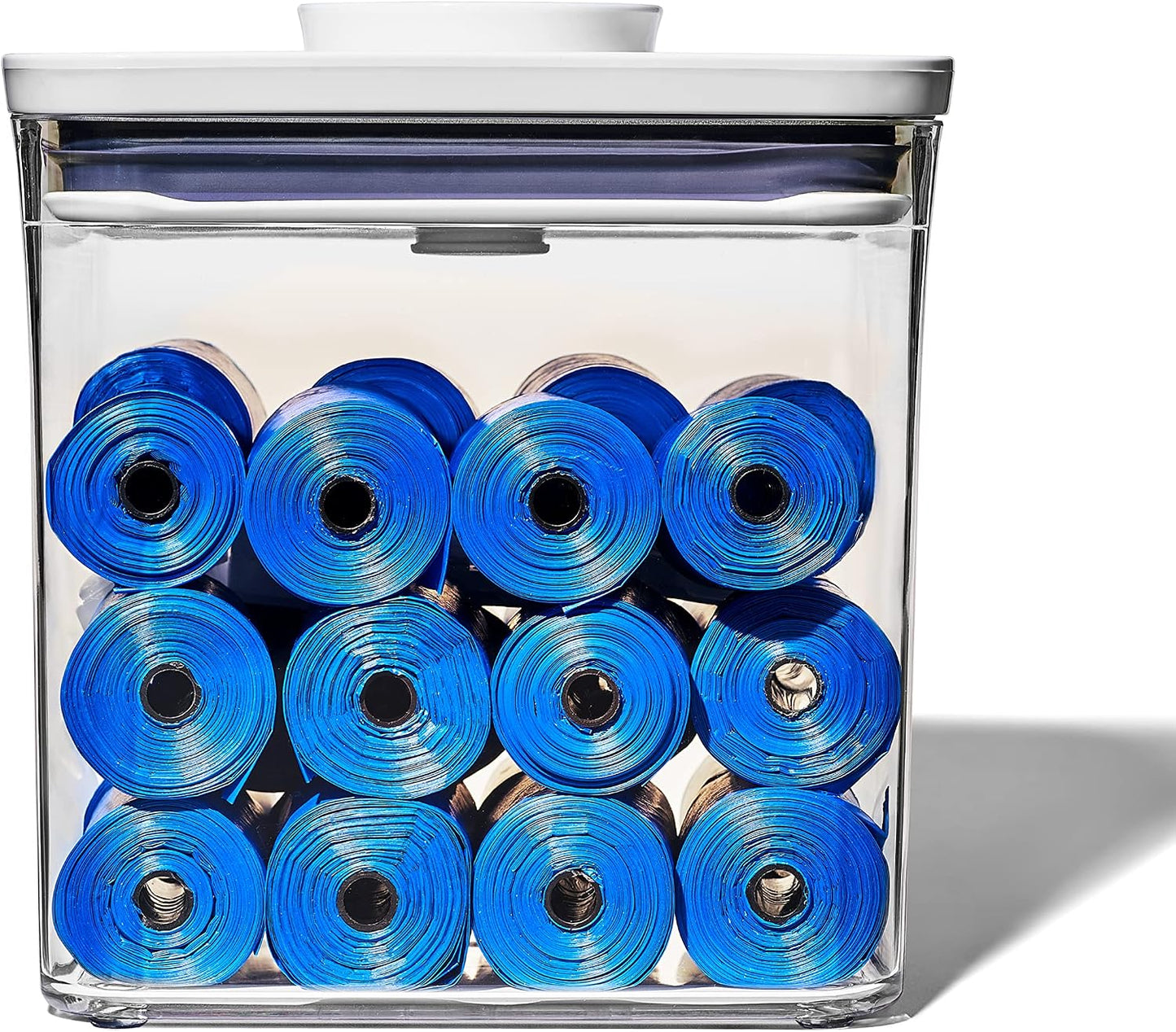 OXO Good Grips Pet POP Container – 6.0 Qt/5.7 L with Half Scoop, Ideal for up to 6.5lbs of Dog Food or 4.5lbs of Cat Food, Airtight Dog and Cat Food Storage Container, BPA Free, Clear
