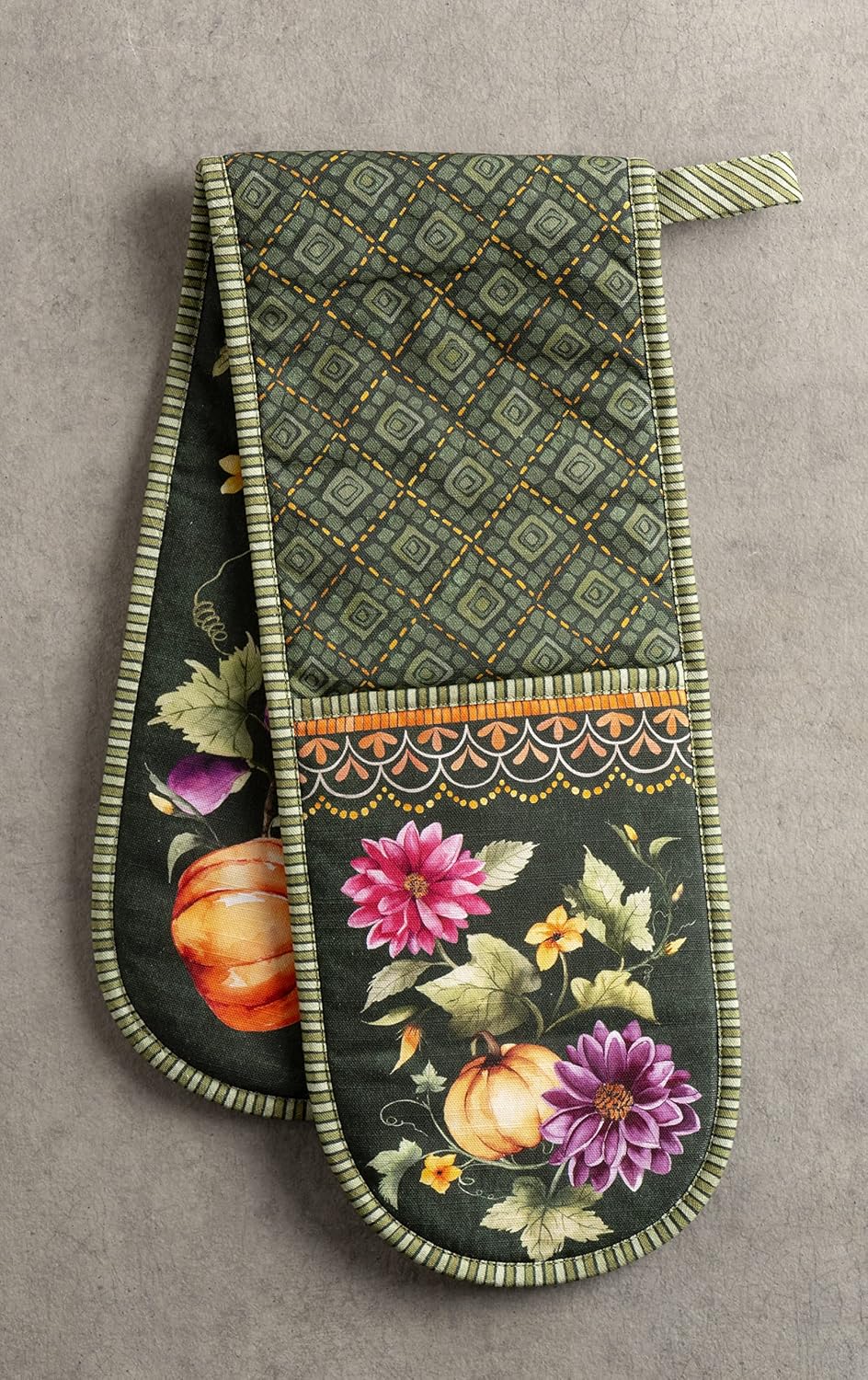 Maison d' Hermine 100% Cotton Oven Mitt & Pot Holder Set (7.5"x13" & 8"x8") - Colors C