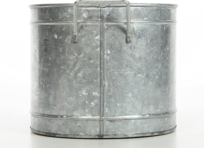 Hosley Galvanized Carry All Kitchen Utensil Caddy Serve Ware 13 Inch Long. Ideal for Floral Arrangements Party Garden Patio. O4