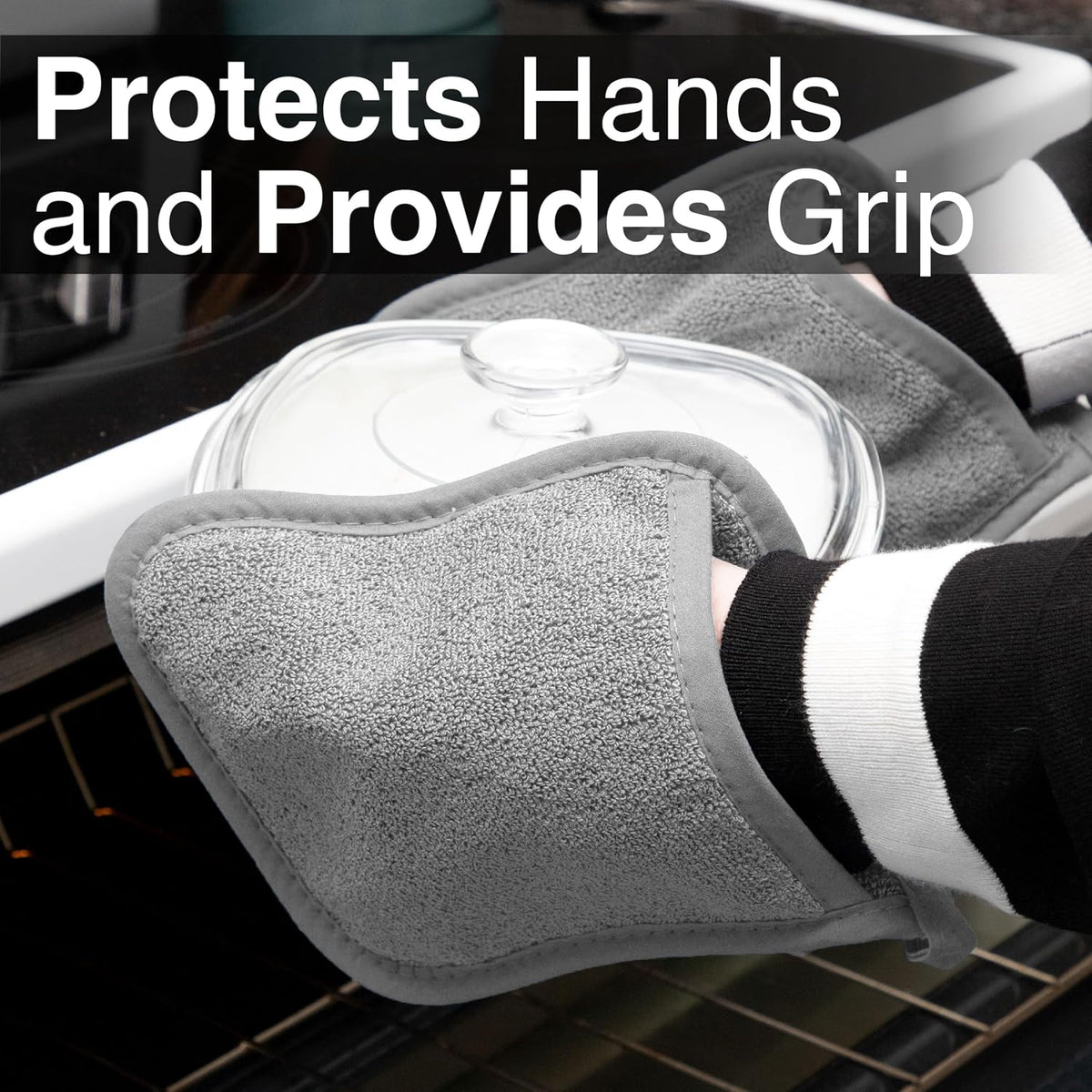 RITZ Terry Pocket Mitt & Hot Pad: Unparalleled Heat Resistant, Durable 100% Cotton – Ergonomically Designed for Optimal Grip – Easy-Care Machine Washable –, Federal Blue