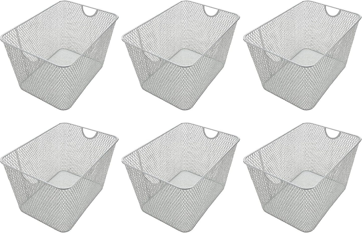 YBM HOME Kitchen Pantry Organizer Wire Basket for Shelves, Cabinets, Pantry, Countertop, Mesh Open Storage Bin Metal Basket for Organizing Food Supplies 12 x 7.8 x 5.8