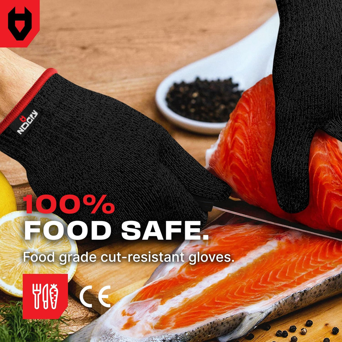 NoCry Cut Resistant Work Gloves For Men & Women, Nitrile Waterproof Palms