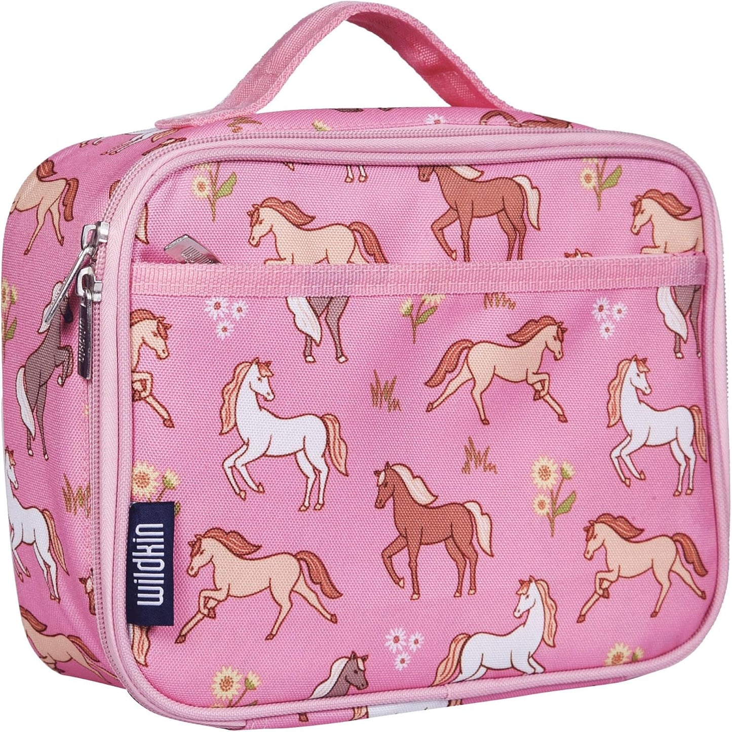 Wildkin Kids Insulated Lunch Box, Keeps Food Hot or Cold, BPA-Free with Mesh Pockets & Easy-Clean Lining – Ideal for School, Travel & Daycare – Holographic