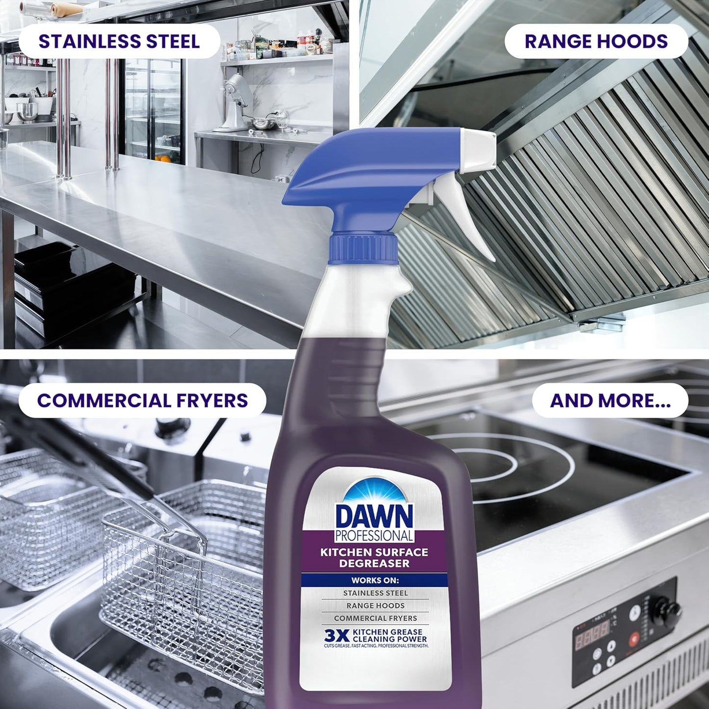 Dawn PRO Kitchen Surface Degreaser,Bulk Cleaning Spray for Oil and Grease Buildup in Commercial Kitchens,32 fl oz,(Pack of 12)
