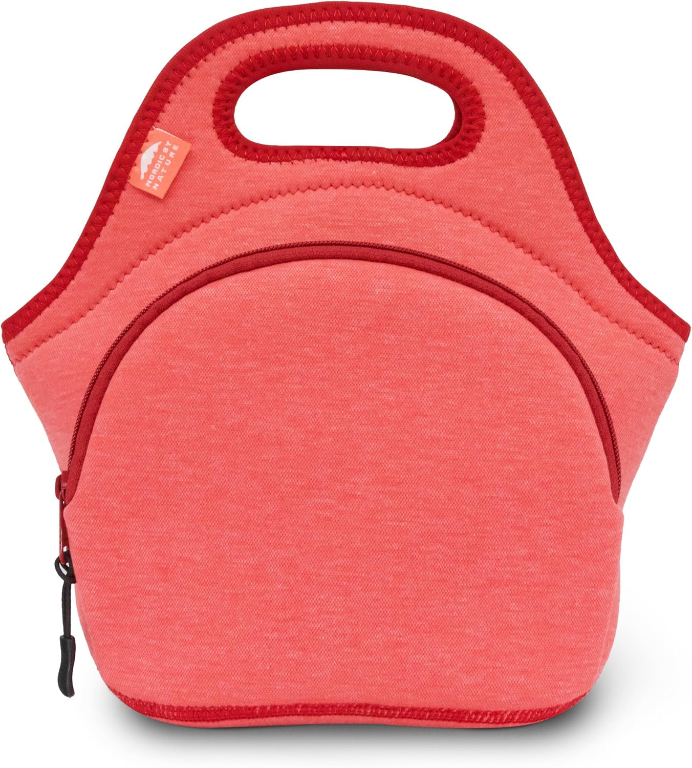 Nordic By Nature Large Neoprene Lunch Bag for Women & Lunch tote for Kids Insulated Lunch bag Reusable Washable Extra Thick Neoprene & Soft Cotton Feel, Premium Stitching, Outside Pocket, (L) Black